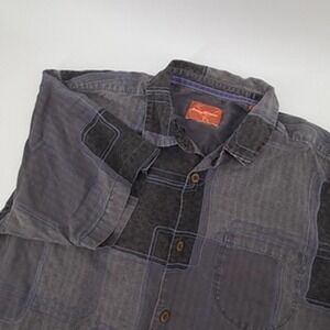 Tommy Bahama Mens 100% Silk Short Sleeve Button Up Shirt Size M Geometric Print